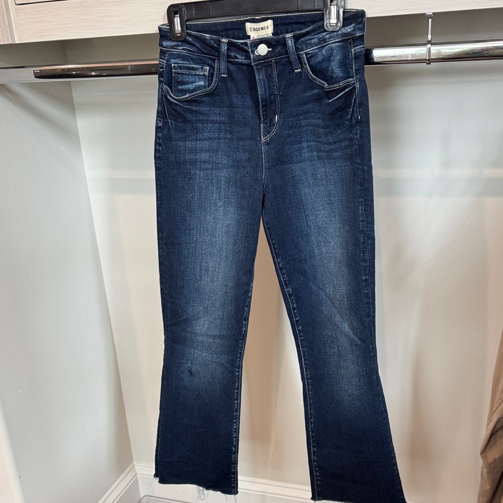 L'AGENCE Dark Indigo Flare Jeans